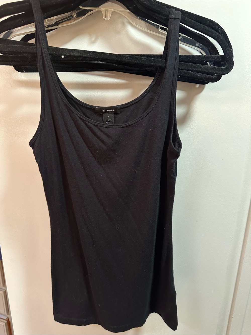 Halogen Black Scoop Neck Tank